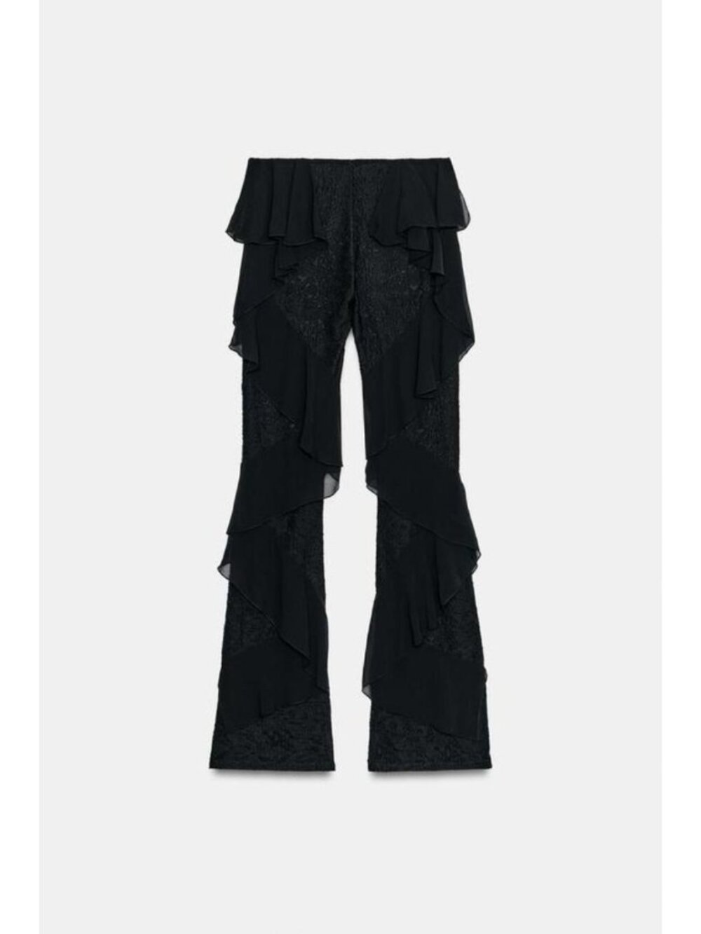 ZARA LACE RUFFLE PANTS - Picture 7 of 8